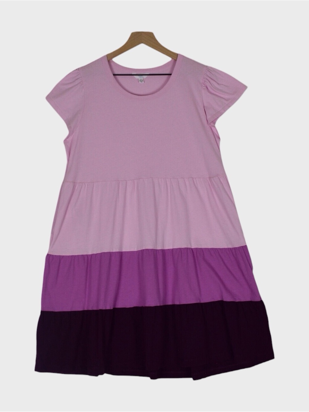 Time and Tru Colorblock Tiered A-Line Dress